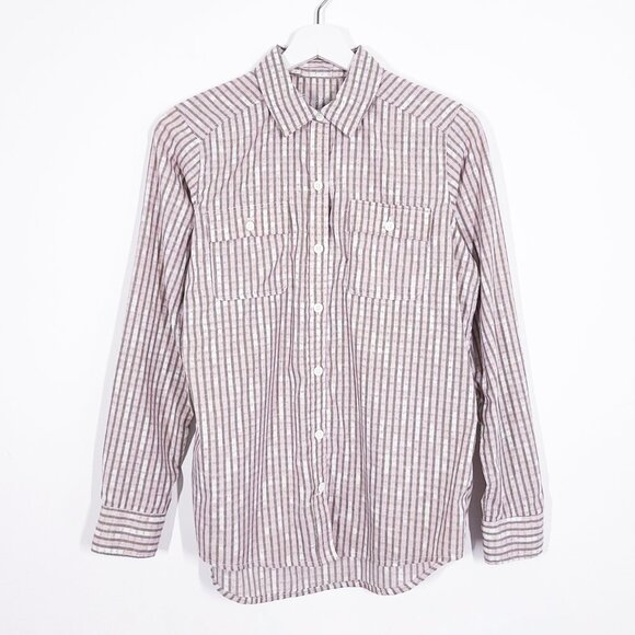 REI Pink Stripes Lightweight Button Down Hiking Shirt - Picture 7 of 7
